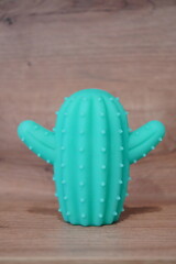 Teal Cactus Shaped Light or Decor