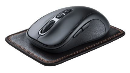 Sleek black mouse pad for enhanced precision and comfort, optimize your desktop experience