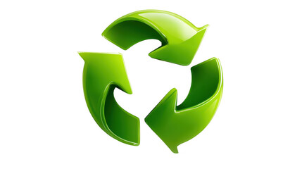 Obraz premium Green recycling symbol, promoting environmental awareness and sustainable practices for a healthier planet