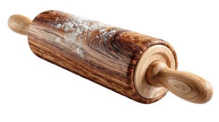 Rustic wooden handle rolling board, a kitchen essential for baking and cooking wooden