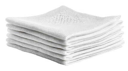 Luxurious stack of freshly folded white towels, perfect for spa, bath, and hotel