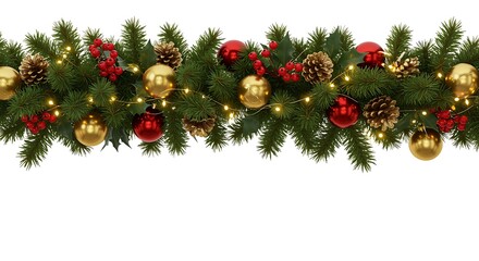 Festive Christmas tree adorned with red and gold ornaments, perfect for holiday celebrations