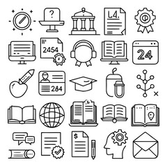 set of business icons