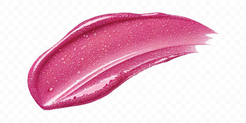 realistic 3d smooth glossy lipstick or paint swatch smear smudge in different color style isolated on white background	