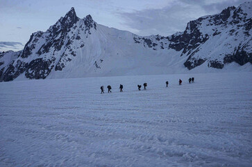 mountain landscape with snow
