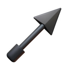 Dark gray arrow icon isolated on transparent background