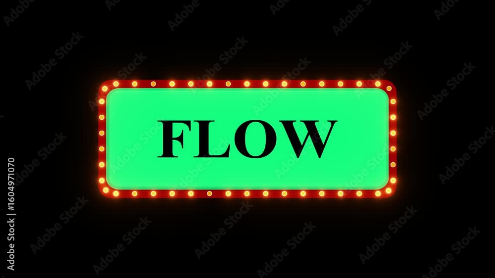 Poster flow button animation light bulb frame, subscribe button animation on black screen