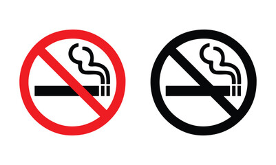 No smoking sign transparent png. High resolution vector icon. Vector illustration eps file.