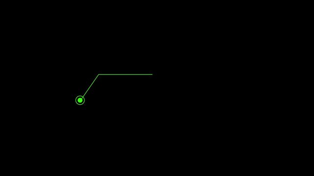 Simple trendy digital hud call out action title lower third on black background.