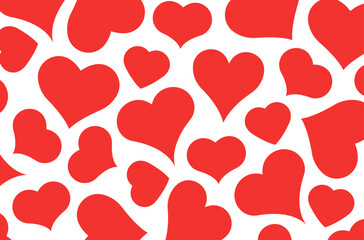 Red hearts background.