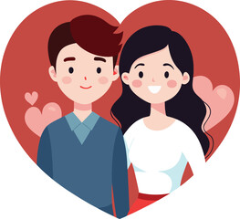 Valentine's Day greeting card for a lovely couple