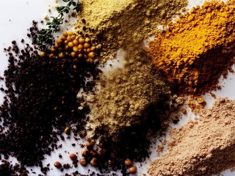 Culinary Spices Display: An Assortment of Colorful Spices and Herbs Enhancing Cooking Video