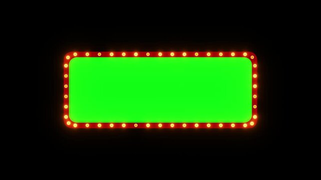 light bulb frame with read and green animation