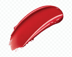 realistic 3d smooth glossy lipstick or paint swatch smear smudge in different color style isolated on white background	