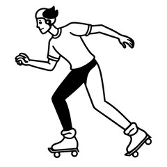 Skater silhouette vector illustration