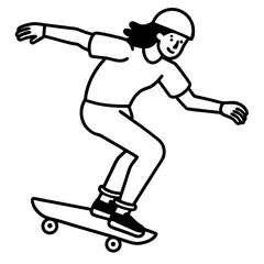 Fototapeta premium Skater silhouette vector illustration