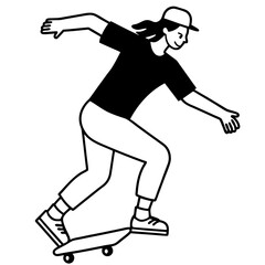 Skater silhouette vector illustration