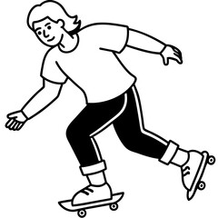 Skater silhouette vector illustration