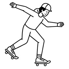 Obraz premium Skater silhouette vector illustration