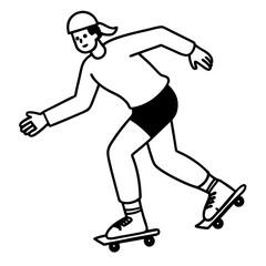 Skater silhouette vector illustration