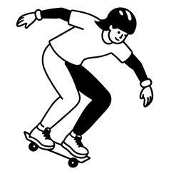 Skater silhouette vector illustration
