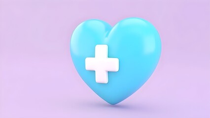 Obraz premium pink heart on a white background