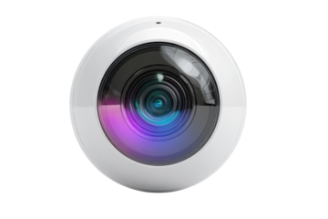 Indoor close-up photography innovative camera tech showcase. Isolated on transparent background, png.