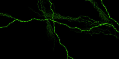 Black, green Marble Texture Template Background. Abstract Watercolor Vector green and black cracked. Lightning Effect Overlay, Isolated Electric Thunderstorm Bolt Strikes on Dark Night Sky Background