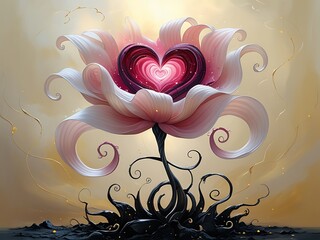 Heart Flower Fantasy Bloom. (2)