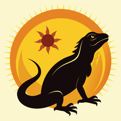Fototapeta premium Vector animal silhouettes: dragon, lion, and eagle illustrations