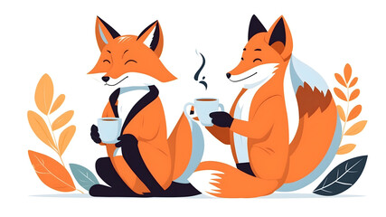 Obraz premium Fox Vector, Fox Illustration Vector, Fox Vector Art