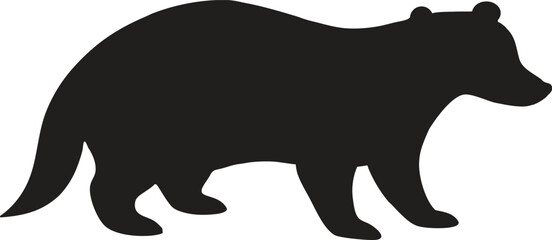 Badger Black And White Vector