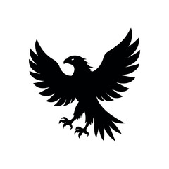Obraz premium An eagle Bird's silhouette art vector illustration.