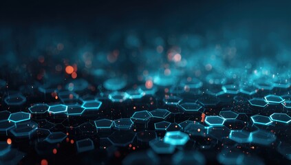 Obraz premium Abstract hexagonal digital network