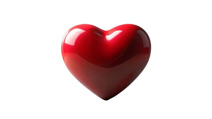 Red Heart Shape on Black Background Symbol of Love and Passion