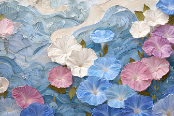 Harmonic Geometry: Morning Glory Elegance in Pastel Dreams