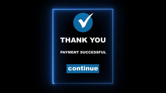 Payment success icon Animation &ndash; High-Quality Motion Graphic Symbolizing Successful Transaction, Payment Confirmation, and E-Commerce Completion &ndash; Ideal for Apps, Websites. 4k video motion graphic.