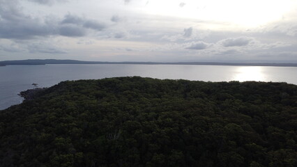 Target beach drone shot, Australia Jervis Bay