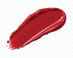 realistic 3d smooth glossy lipstick or paint swatch smear smudge in different color style isolated on white background	