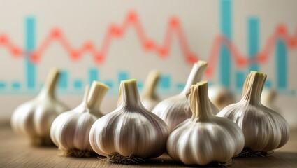 Harvesting garlic insights analyzing market trends in food industry with data visualizations