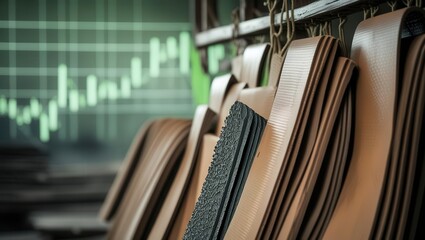 Market analysis trends financial sector infographic office environment close-up view economic insights