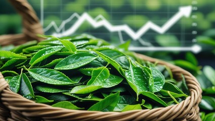 Harvesting fresh tea leaves tea plantation photo green environment close-up view agriculture growth insights