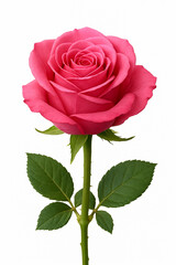 pink rose isolated on white background