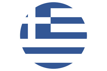 round flag of Greece vector