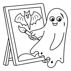 Spooky Buddies – Cute Halloween Coloring Pages with Bold Line Art | Halloween Coloring Page | Print
