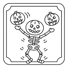 Spooky Buddies – Cute Halloween Coloring Pages with Bold Line Art | Halloween Coloring Page | Print