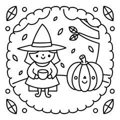 Spooky Buddies – Cute Halloween Coloring Pages with Bold Line Art | Halloween Coloring Page | Print