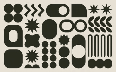 Geometric Shapes Composition abstract background