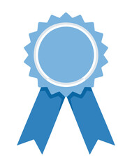 Blue Rosette Award Simple Ribbon Design