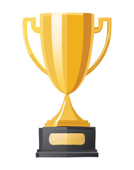 Tall Gold Trophy Award Success Symbol